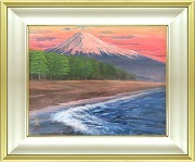 篠田雅典『三保の松原と富士（F8号）』・日本画