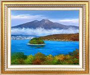 小林幸三『妙高山と野尻湖（F10号）』・油彩画